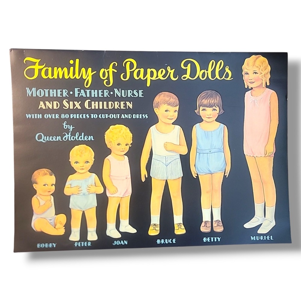 Family of Paper Dolls Queen Holden 1985 Merrimack‎ Uncut Set Mother Father...